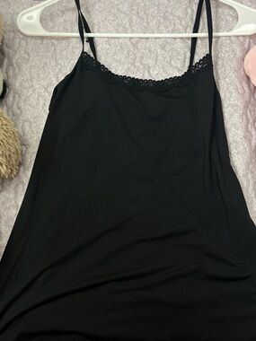 Everyday Black Lace-Trim Camisole